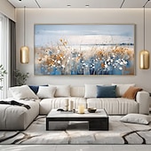 cheap Landscape Paintings-Mintura Handmade Flower Landacape Oil Paintings On Canvas Wall Art Decoration Modern Abstract Picture For Home Hotel Decor Rolled Frameless Unstretched Painting