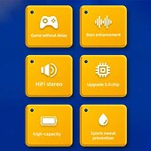 abordables Écouteurs Bluetooth sans fil-Casque sans fil Lenovo ThinkPlus supra-auriculaire, Bluetooth 5.3 avec micro, son stéréo haute fidélité avec basses profondes, oreillettes douces, pliable, idéal pour les jeux, les voyages et le