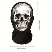ieftine Wearables &amp; Dress-Up-Mască de craniu de Halloween, mască de costum de schelet înfricoșătoare cu față completă, cu deschideri respirabile pentru ochi, recuzită de cosplay horror pentru adulți, casă bântuită, petrecere de