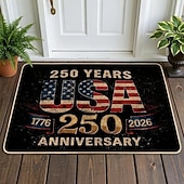 economico USA 250.-Zerbino per il 250° anniversario degli Stati Uniti (1776-2026), 80x50 cm, zerbino patriottico per il 250° anniversario dell'America, zerbino per il quindicesimo anniversario, tappeto decorativo con
