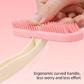 abordables Cuidado del cabello-3 peines de silicona para conejos, peines para mascotas pequeñas, peines para pelo de gato, cepillos para pelo de cobaya, herramienta de limpieza y cuidado del pelo, recortador de belleza, peine para