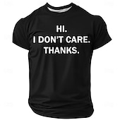  Tricou bărbătesc, salut, nu-mi pasă, mersi, amuzant, sarcastic, antisocial, umoristic, grafic, mânecă scurtă, guler rotund, casual, purtare zilnică, haine de designer, s, m, l, xl, xxl, xxxl