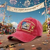  Cappello per il 250° anniversario degli Stati Uniti (1776-2026), con aquila calva patriottica. &berretto da baseball con bandiera americana ricamata e statua della libertà &Regalo commemorativo del