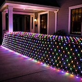 economico Luci con tensione della spina-Luci a rete a LED, ghirlanda decorativa per esterni, 6x4 m, 880 LED, luci a stringa per esterni, luci a rete per patio, giardino, siepi, recinzioni, decorazioni per esterni