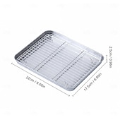 cheap Grills &amp; Outdoor Cooking-Stainless Steel Baking Sheet Pan with Rack, Heavy Duty Roasting Tray for Oven, Grill &amp; Broiler, Dishwasher Safe Bakeware for Cookies, Bacon, Chicken, Turkey &amp; Vegetables
