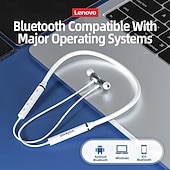 cheap TWS True Wireless Headphones-Lenovo Wireless Neckband Headphones, Bluetooth 5.0 Sport Earbuds with Mic, Noise Cancelling In-Ear Earphones, Sweatproof Magnetic Buds for Workout Gym Running, Thinkplus Audio, HiFi Stereo