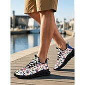 cheap Men Shoes-Men's Patriotic Slip-On Walking Sneakers, American Flag Eagle Print Lightweight Breathable Shoes for 4th of July, USA 250th Anniversary &amp; Outdoor Festivals