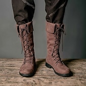 economico Calzature-Medievale Rinascimento Scarpe Stivali al ginocchio Stivali jazz piatti Costume Per uomo Celtico Costumi da pirata Halloween Mascherata Performance LARP Fiera Rinascimentale Adulti Scarpe