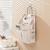 abordables Rangement et organisation-Lot de 1 ou 2 sacs de rangement suspendus en tissu, organisateur mural avec poches, pochette de rangement à suspendre à la porte, organisateur mural pour chambre d'étudiant, sac de rangement en tissu