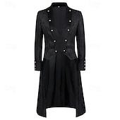 cheap Outerwear-Retro Vintage Medieval Renaissance Coat Long Sleeves Gentleman Nobleman Jacquard Fancy Dress Men's Halloween Carnival Performance Renaissance Fair LARP Adults' Coat