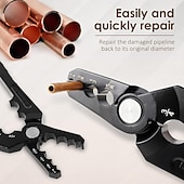cheap Clamps-6-Hole Multi-Size Copper Pipe Repair &amp; Rounding Tool, Copper Tube Rounder 6 Hole Aluminum Alloy Pipe Rounding, Suitable for 1/4, 3/8, 1/2, 5/8, 3/4, and 7/8 inch Coppers Aluminum Pipes