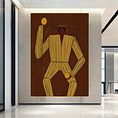 cheap People Paintings-Mintura Handmade Man Oil Paintings On Canvas Wall Art Decoration Modern Abstract Figure Picture For Home Hotel Decor Rolled Frameless Unstretched Painting