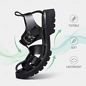 economico Sandali eleganti-Sandali gladiatore neri da uomo – sandali sportivi da esterno regolabili, calzature comode e resistenti per viaggi, vacanze al mare, passeggiate e avventure estive