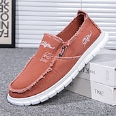 ieftine Pantofi casual slip-on-Mocasini slip-on din pânză spălată pentru bărbați – pantofi de mers ușori și respirabili, pentru purtare zilnică, călătorii, escapade de weekend și stil de viață relaxat