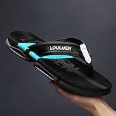 cheap Men's Slippers &amp; Flip-Flops-Men's Green Sport Flip Flops – Non-Slip Quick-Dry Beach Sandals, Lightweight Vacation Footwear for Cruises, Travel and Outdoor Leisure