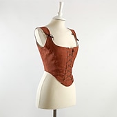 economico Cime-Retrò Vintage Medievale Rinascimento Corsetto Gentildonna Nobildonna Allacciato Costume Per donna Reale Halloween Carnevale Fiera Rinascimentale LARP Adulti Corsetto