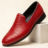 preiswerte Slipper-Rote Herren-Loafer mit Struktur, elegante Slipper zum Hineinschlüpfen, modische Schuhe für Hochzeiten, Partys, Clubbesuche und Abendveranstaltungen