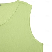 preiswerte Fitness Tank-Tops-Herren Ärmelloses Shirt Unterhemd Ärmellos V Ausschnitt Sommer Einfach Mode Basic Lässig Schlank Weich Lässig Strand Urlaub Schwarz Weiß Blau Top T-Shirt für Herren