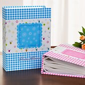 cheap Home Supplies-6-Inch Photo Album with 200 Pockets, Colorful Plaid Cover Photo Book, Large Capacity Picture Storage Album for Family Memories, Kids Photos, Travel Pictures and Baby Photos, Cute Scrapbook Style Album