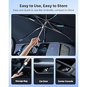 ieftine incalzire racire-Umbrelă de soare pentru parbriz auto, parasolar pliabil cu protecție UV pentru geamul din față, parasolar reflectorizant care blochează căldura, capac interior de răcire pentru mașini, SUV-uri și