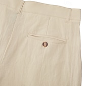 preiswerte Urlaub-Herren Hose aus Baumwollleinen Hose Sommerhose Baggy-Hosen Strandhose Tasche Einfarbig Komfort Atmungsaktiv Volle Länge Lässig Täglich Outdoor Urlaub Mode Blau Schwarz Unelastisch