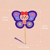  Kit fai da te da 6 pezzi per realizzare ventagli in feltro a forma di animali, ventagli in bambù fatti a mano con nappe, attività creativa estiva di arte e artigianato, panda, coniglietto, ape,