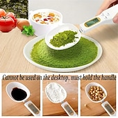 ieftine Ustensile Bucătărie &amp; Gadget-uri-Lingură digitală 500g/0.1g, lingură electronică de măsurat cu afișaj LCD, cântar alimentar de înaltă precizie pentru cafea, făină, lapte praf, copt, gătit și porționare nutrițională