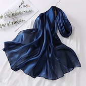 preiswerte Tücher-Damen seidige Schals und Tücher für Abendkleider Damen durchsichtiger weicher Organza-Schal für Brautjungfernhochzeiten formelle Partys
