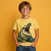  Boys' 3D Animal 3D T-shirt Short Sleeve 3D Print Summer Spring Exaggerated Designer Kids 4-12 Years Party Regular Fit