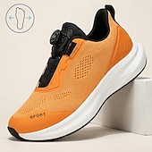 cheap Men's Running Shoes-Men's Sporty Casual Daily Tissage Volant Comfortable Slip Resistant Flexible Buckle Dark Grey Black Yellow Summer Spring All Seasons