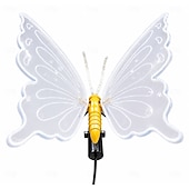 abordables Éclairage paysager-1 lampe solaire papillon de jardin avec ailes mobiles, grande lampe papillon animée à piquer, décoration extérieure étanche à énergie solaire pour pelouse, terrasse, jardin ou allée.