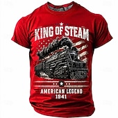 voordelige Patriottisch T-shirt voor veteranen-Voor heren Grappig jargon T-shirt Korte mouw T-shirt 3D-afdrukken Strakke ronde hals Overhemd Modieus Casual Dagelijks Straat Heide Grijs Groen 2# Blauw 2# Zomer Lente Kleding S M L XL XXL XXXL 4XL