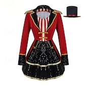 abordables Costumes pour Femmes-Costume de Carnaval Robe Costume élégant Veste de cirque Cirque Monsieur Loyal Cosplay Adulte Femmes Halloween Soirée Performance Se déguiser