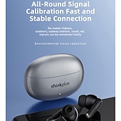 levne TWS Pravá bezdrátová sluchátka-Bezdrátová sluchátka Lenovo ThinkPlus, Bluetooth 5.3 sluchátka s potlačením hluku, HiFi stereo TWS sluchátka do uší s mikrofonem, nabíjecí pouzdro, sportovní sluchátka do uší pro iPhone a Android,