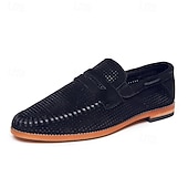 Недорогие Лоферы-Men's Breathable Perforated Loafers – Lightweight Summer Slip-On Shoes for Vacation Evenings, Outdoor Dining &amp; Resort Casual Wear