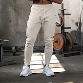 economico Pantaloni da Corsa &amp; Collant-Per uomo Pantaloni della tuta con risvolto Pantaloni Cargo pantaloni sportivi Coulisse Tasca con cerniera Vita Alta Pantaloni Palestra Athleisure Allenamento Primavera Autunno Elastico Palestra