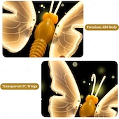 abordables Éclairage paysager-1 lampe solaire papillon de jardin avec ailes mobiles, grande lampe papillon animée à piquer, décoration extérieure étanche à énergie solaire pour pelouse, terrasse, jardin ou allée.