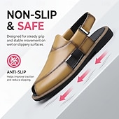ieftine sandală de rochie-Bărbați Epocă Casual Zilnic PU piele Comfortabil Respirabil Buclă Kaki Negru Gri Vară Primăvară Toate Sezoanele