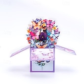  3D-Schmetterlings-Pop-up-Karte, große Blumengrußkarte in einer Schachtel, handgefertigtes Geschenk für Frauen, Mütter, Omas, Ehefrauen – perfekt zum Muttertag, Geburtstag, Jahrestag, als