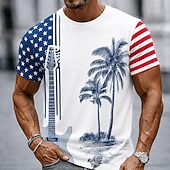  Herren 250. Jubiläums patriotisches American Flag 1776 2026 Grafik T-Shirt Kurzarm Crew Neck Sommer Freizeitoberteil