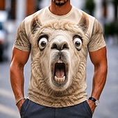  Homens Animal Ovelha Camiseta Manga Curta Camiseta Impressão 3D Gola Redonda Camisa Engraçado Casual Diário Rua Rosa Marron Verde Verão Primavera Roupa S M L XL 2XL 3XL