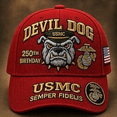 economico 250° Anniversario degli Stati Uniti-Cappello commemorativo del 250° anniversario del Corpo dei Marines degli Stati Uniti, cappello militare regolabile ricamato, copricapo patriottico in omaggio al Corpo dei Marines, regalo di apprezzamento per i veterani, ricordo dell'anniversario per uomin