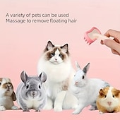 abordables Cuidado del cabello-3 peines de silicona para conejos, peines para mascotas pequeñas, peines para pelo de gato, cepillos para pelo de cobaya, herramienta de limpieza y cuidado del pelo, recortador de belleza, peine para