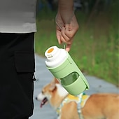 abordables Cuencos y Botellas de Viaje-Botella de agua portátil a prueba de fugas para perros, vaso de agua de viaje para perros, taza/bebida de viaje plegable