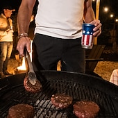  10 wiederverwendbare Aluminiumbecher zum 250. Jahrestag der USA, patriotische Jubiläumsbecher für Unabhängigkeitstag, Grillpartys, Picknicks, Feiertage, wiederverwendbare Metallbecher