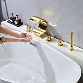 cheap Bathtub Faucets-Bathtub Faucet - Retro Vintage Electroplated Roman Tub Ceramic Valve Bath Shower Mixer Taps