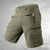  Men's Tactical Shorts Cargo Shorts Shorts Hiking Shorts Buttons Multi Pocket Plain Wearable Short Daily Outdoor Camping & Hiking Fashion Classic Khaki Black