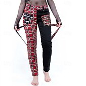 baratos Partes inferiores-Góticas Punk e gótico Steampunk Comprimento Longo Calças Baile de Máscara Normal Drogador da praga Tamanhos Grandes Xadrez Quadrados Fantasia Mulheres Dia Das Bruxas Carnaval Baile de Máscaras dia