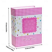 cheap Home Supplies-6-Inch Photo Album with 200 Pockets, Colorful Plaid Cover Photo Book, Large Capacity Picture Storage Album for Family Memories, Kids Photos, Travel Pictures and Baby Photos, Cute Scrapbook Style Album