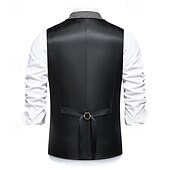 cheap Men's 1920s Costumes-Roaring 20s 1920s Retro Vintage Waistcoat The Great Gatsby Tweed Notched Lapels Fancy Dress Men's Cocktail Party Revival Wedding Party Adults' waistcoat